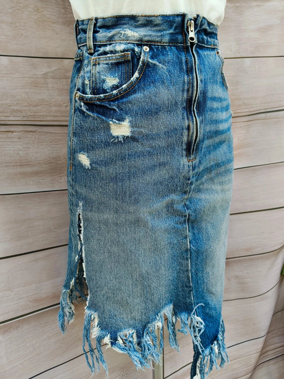 TRF Denim Skirt (Zara) IXD Makers – Size XS 💜 – photo 3